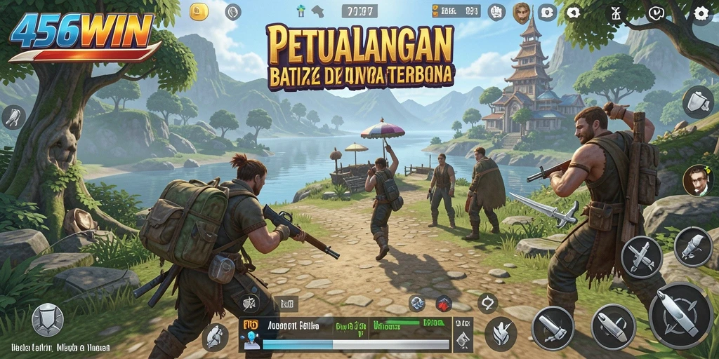 Screenshot gameplay 456WIN menunjukkan momen eksplorasi di dunia terbuka yang luas.