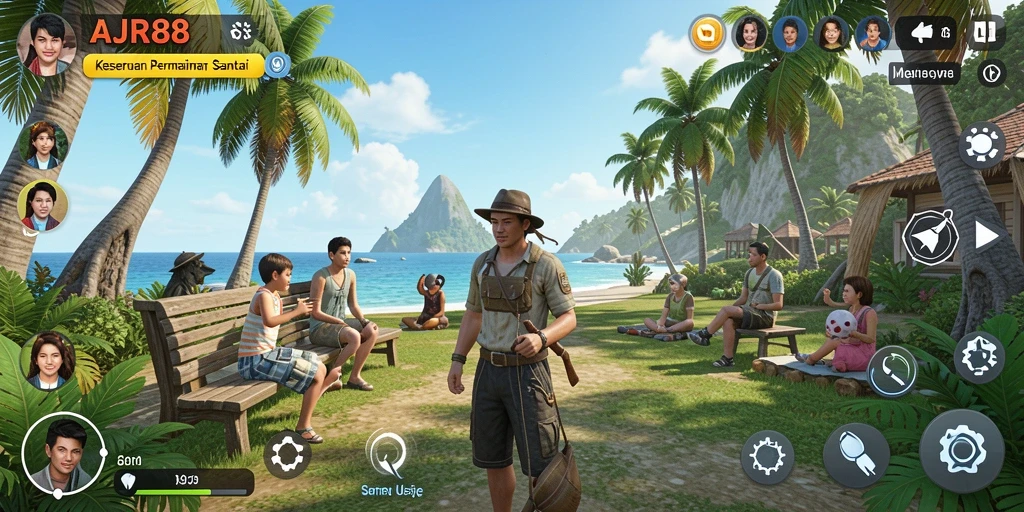 Screenshot menunjukkan gameplay interaktif dan menyenangkan dari AJR88.