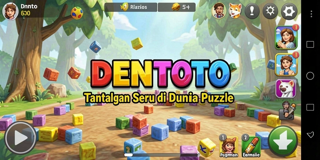 Tampilan gameplay DENTOTO yang memukau dan menantang.