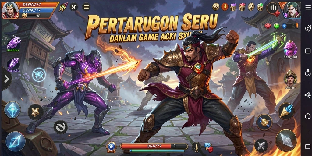 Tampilan aksi memukau dalam gameplay DEWA777.