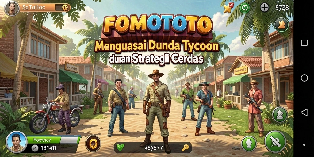 Tangkapan layar gameplay FOMOTOTO menampilkan antarmuka yang menarik dan elemen strategis.