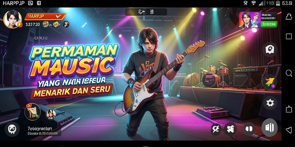 Tampilan fitur gameplay interaktif di HARAPJP yang menyenangkan.