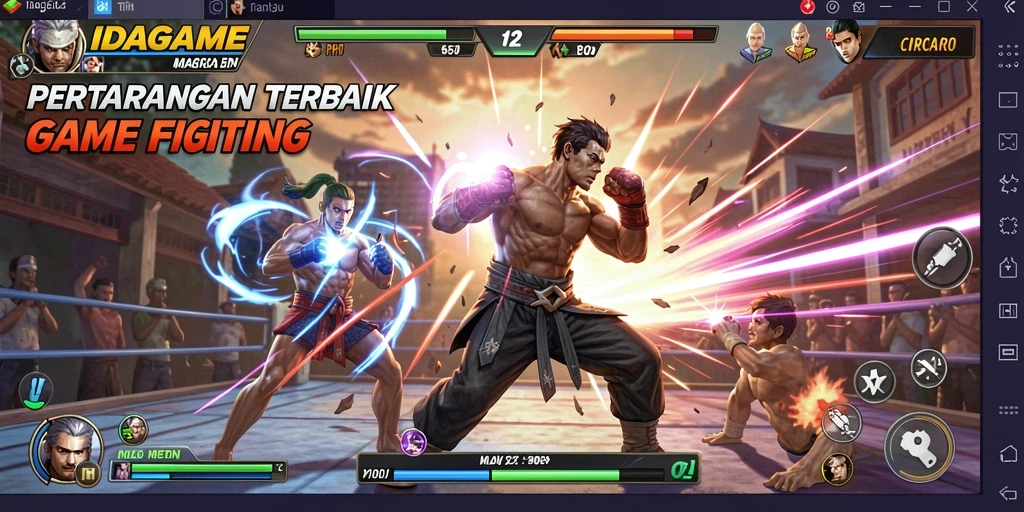 Tampilan gameplay seru dalam IDAGAME dengan pertarungan yang intens.