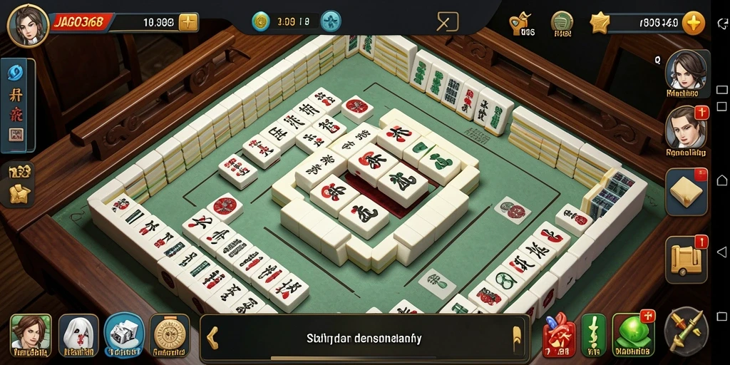 Screenshot gameplay JAGO368 yang menampilkan tantangan Mahjong yang seru.
