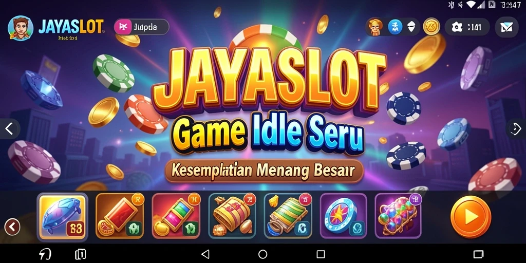 Tampilan menarik dari gameplay JAYASLOT yang menampilkan slot yang berwarna-warni.