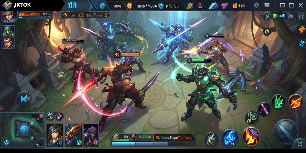 Tampilan gameplay menarik dari JKTOK dengan pertarungan seru.