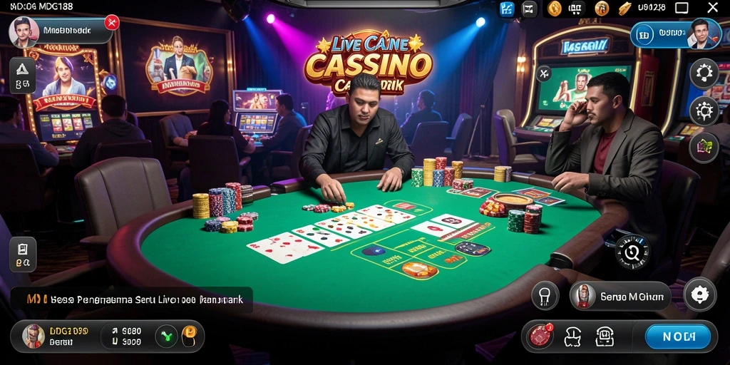 Gameplay menarik MDG188 dengan dealer profesional di Live Casino.