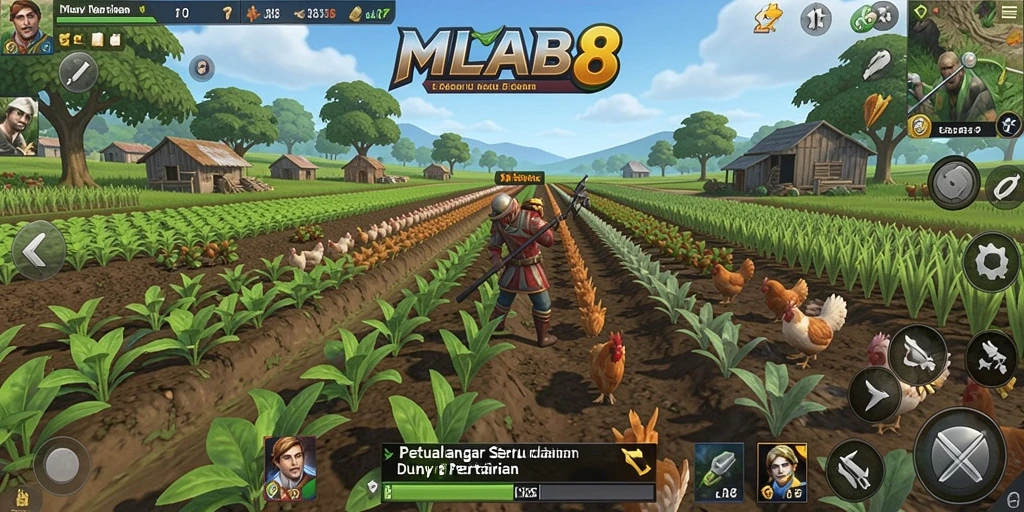 Tampilan gameplay menarik dalam <strong>MLBB8</strong> saat bertani.