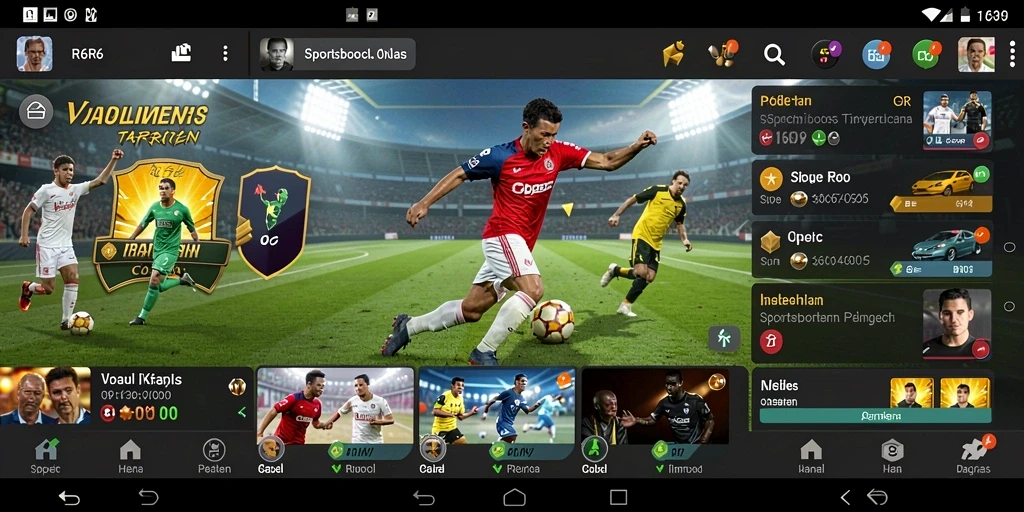 Tampilan menarik dari R6R6 yang menampilkan fitur taruhan Sportsbook.