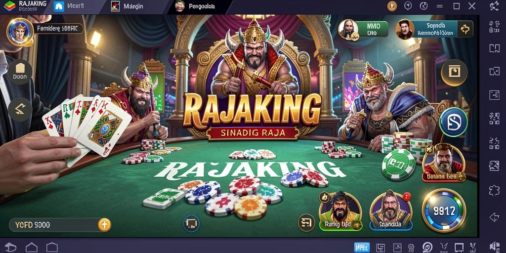 Gameplay menarik dari RAJAKING yang menghadirkan dunia perjudian.