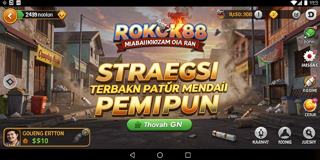 Tampilan gameplay ROKOK88 yang mendebarkan dan penuh taktik.