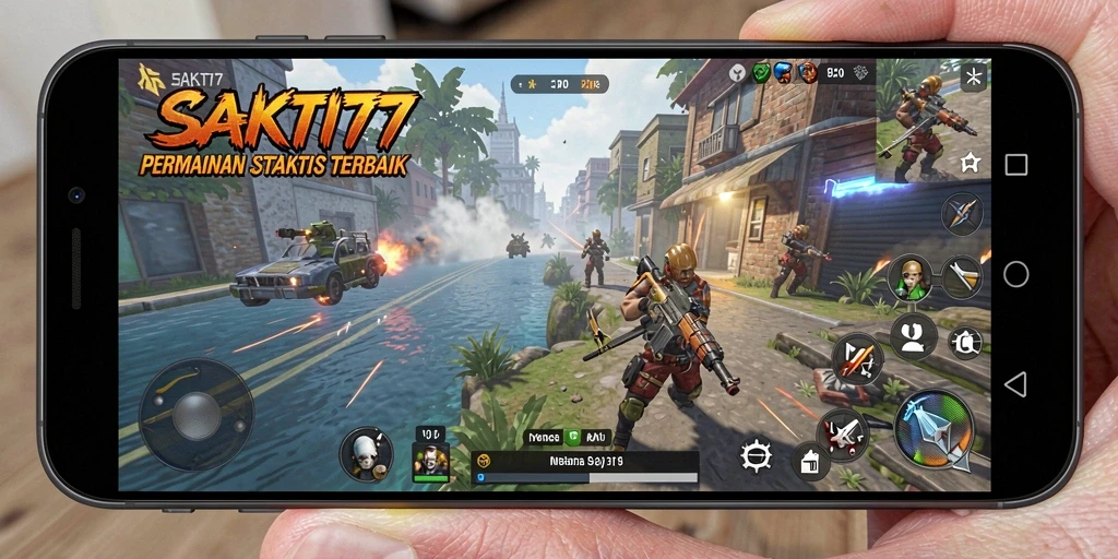 Screenshot SAKTI77 menampilkan aksi pertempuran strategi yang intens.