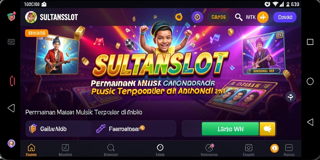 Screenshot gameplay SULTANSLOT menampilkan pengalaman bermain musik interaktif.