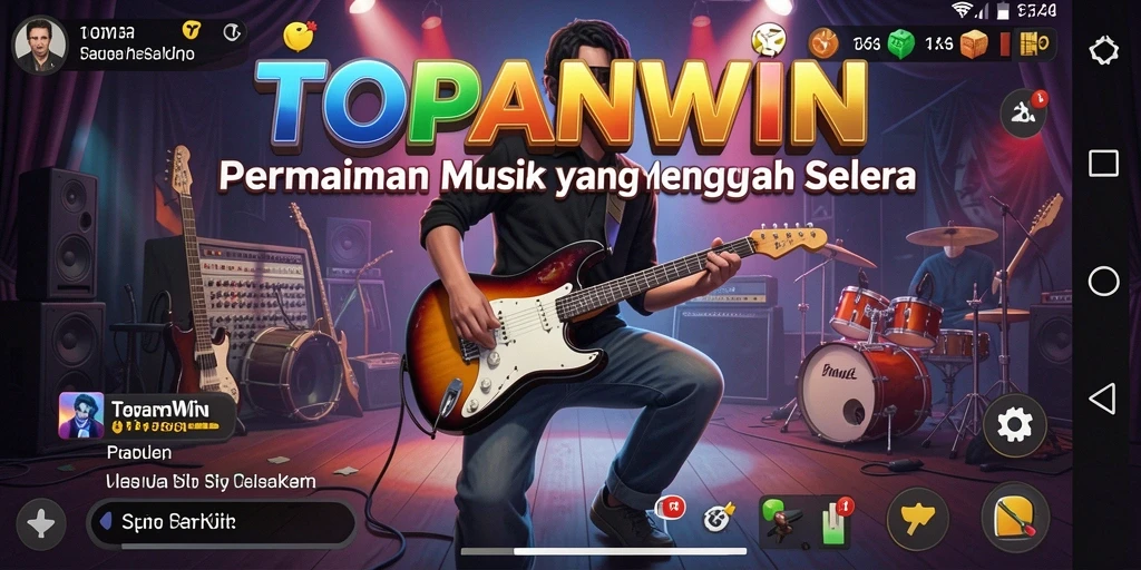 Tampilan screenshot gameplay TOPANWIN yang mengasyikkan dan penuh interaksi musik.