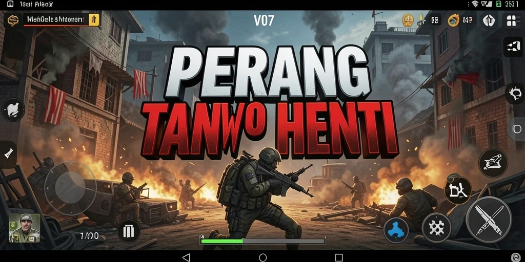 Tampilan aksi epik dari gameplay V07 yang menegangkan.
