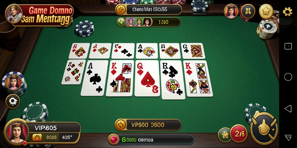 Screenshot menampilkan gameplay seru dari game Domino VIP805.