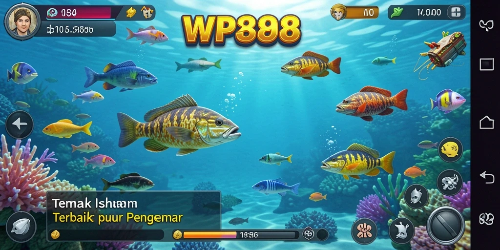 Tampilan seru gameplay Tembak Ikan WP888 yang menantang.