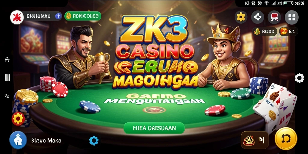 Tampilan screenshot permainan Kasino ZK3 yang menarik dan interaktif.