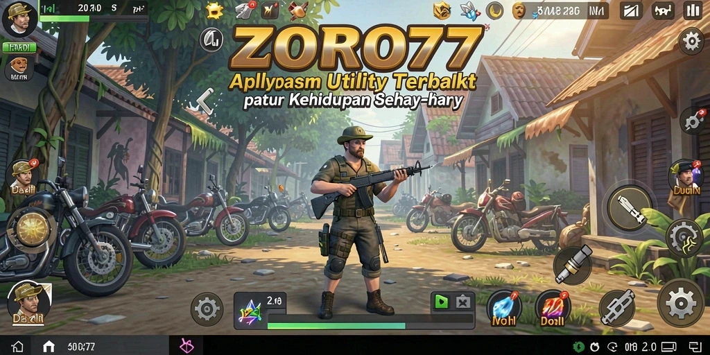Tampilan antarmuka utama ZORO77 yang intuitif dan fungsional.